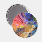 アーティストペインターのパレカラフルッ絵を描ト マグネット (正面/裏面)