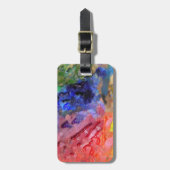 アーティストペインターのパレカラフルッ絵を描ト ラゲッジタグ (正面縦)