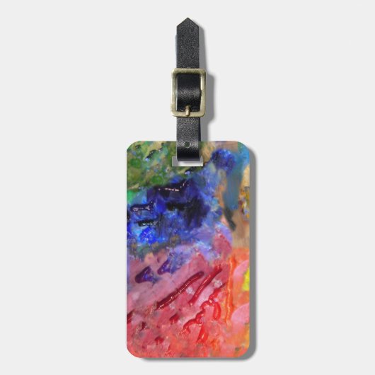 アーティストペインターのパレカラフルッ絵を描ト ラゲッジタグ (正面縦)