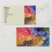 アーティストペインターのパレカラフルッ絵を描ト 名刺 (正面/裏面)