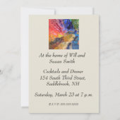 アーティストペインターのパレカラフルッ絵を描ト 招待状 (裏面)