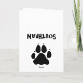 アーティストペンギン – 左グリーティングカード カード (裏面)