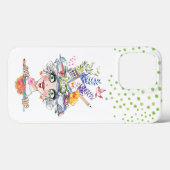 アーティストボンネットベグリーン水玉模様 Case-Mate iPhoneケース (裏面 (横))