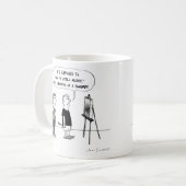 アーティストマンガ |アートおもしろい先生、美術評論家 コーヒーマグカップ (正面左)