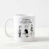 アーティストマンガ |アートおもしろい先生、美術評論家 コーヒーマグカップ (左)