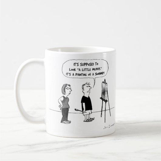 アーティストマンガ |アートおもしろい先生、美術評論家 コーヒーマグカップ (左)