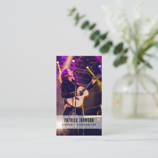 アーティストミュージシャンソングライター写真ソーシャルメディア 名刺 (スタンド正面)