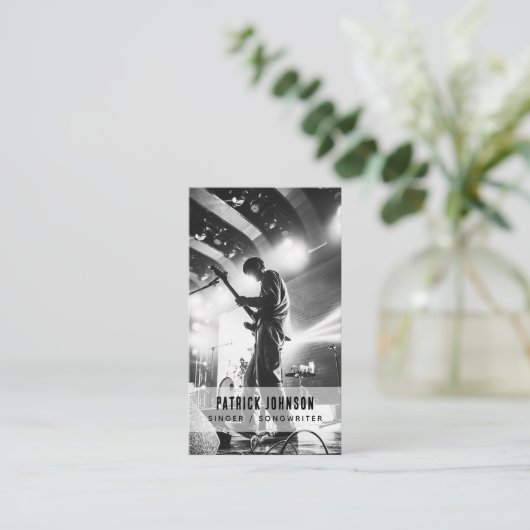 アーティストミュージシャンソングライター写真ソーシャルメディア 名刺 (スタンド正面)