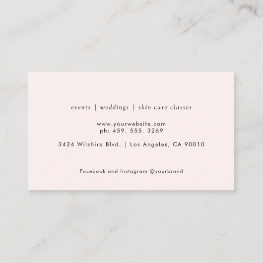 アーティストモダンまたはスキンを作成気にする 名刺 (裏面)