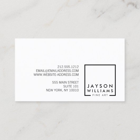 アーティストモダン抽象芸術フェイク金ゴールドのブラシストローク 名刺 (裏面)