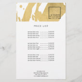 アーティストモダン抽象芸術フェイク金ゴールドブラシストロークFly チラシ (正面)