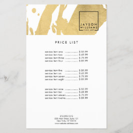 アーティストモダン抽象芸術フェイク金ゴールドブラシストロークFly チラシ