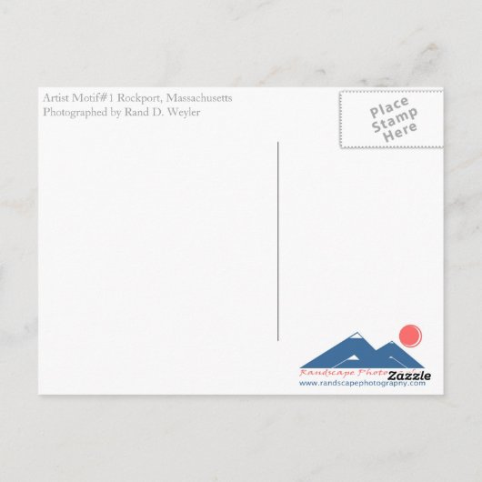 アーティストモチーフ#1 ポストカード (裏面)