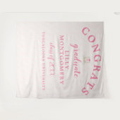 アーティストモノグラム卒業写真の背景 タペストリー (正面(横))