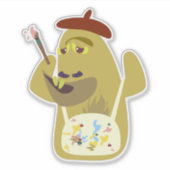 アーティストモンスターおもしろいキャラクターマンガアートデザイン シール (正面)