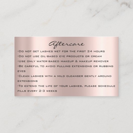 アーティストラッシュアフターケアグリッタードリップスバラピンク 名刺 (裏面)