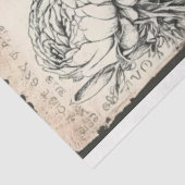 アーティストラージヴィンテージ牡丹バタフライ白黒 薄葉紙 (詳細)