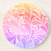 アーティストレインボー絵を描スサンドストーン飲料用コースター コースター (正面)