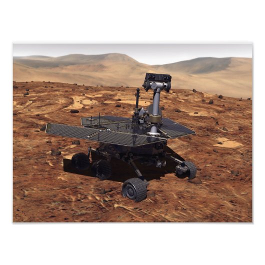 アーティストレンディションの火星ローバー フォトプリント (正面)
