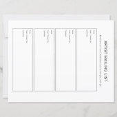 アーティスト参加のメーリングリストのページ (正面)