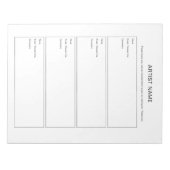 アーティスト参加メーリングリストアートショー ノートパッド (正面)