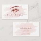 アーティスト名刺をバラ金ゴールド色 名刺 (正面/裏面)