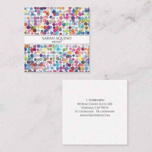 アーティスト名刺 スクエア名刺 (正面/裏面)