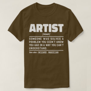 アーティスト名詞定義おもしろい諺 クール Tシャツ