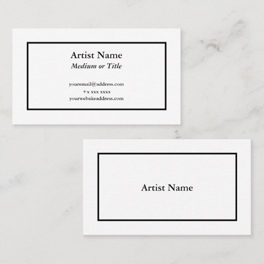 アーティスト向けにカスタマイズ可能な名刺 名刺 (正面/裏面)
