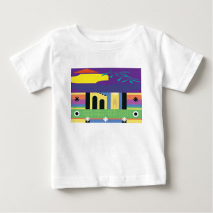 アーティスト向けはっきりしたの装飾とマクシマリストデザイン ベビーTシャツ