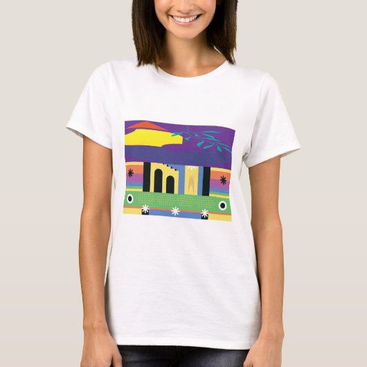 アーティスト向けはっきりしたの装飾とマクシマリストデザイン Tシャツ (正面)