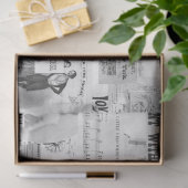 アーティスト向け白黒ラージヴィンテージEphemera 薄葉紙 (ギフト)