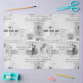 アーティスト向け白黒ラージヴィンテージEphemera 薄葉紙 (クラフト)