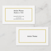 アーティスト向け縁どのカスタマイズ可能な金ゴールド名刺 名刺 (正面/裏面)