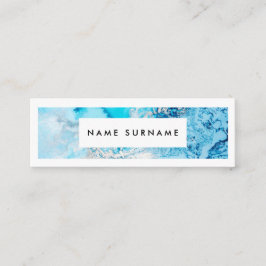 アーティスト大理石アクア水彩ミニ名刺 スキニー名刺