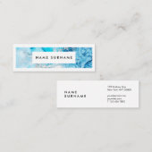 アーティスト大理石アクア水彩ミニ名刺 スキニー名刺 (正面/裏面)