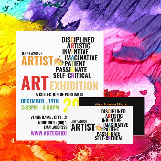 アーティスト展の特徴広告 チラシ