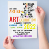 アーティスト展の特徴広告 チラシ (手)