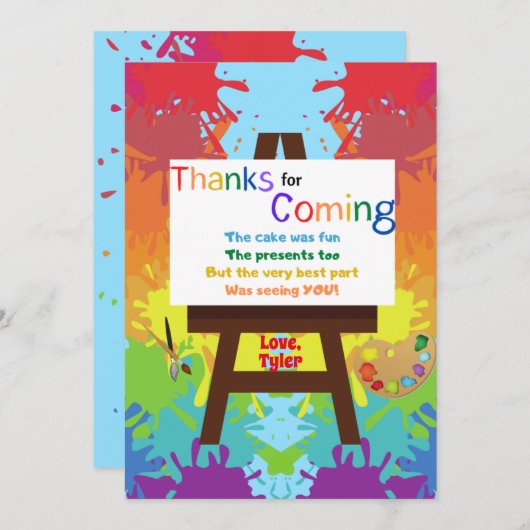 アーティスト感謝カード サンキューカード (正面/裏面)