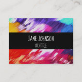 アーティスト抽象芸術色彩の鮮やかカラフル名刺 名刺 (正面)