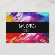 アーティスト抽象芸術色彩の鮮やかカラフル名刺