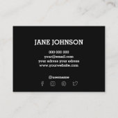 アーティスト抽象芸術色彩の鮮やかカラフル名刺 名刺 (裏面)