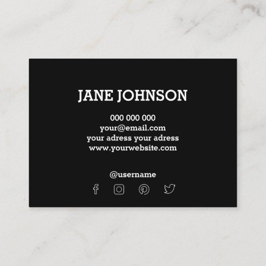 アーティスト抽象芸術色彩の鮮やかカラフル名刺 名刺 (裏面)