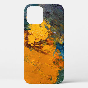 アーティスト数々のの油の色絵を描の線 iPhone 12ケース