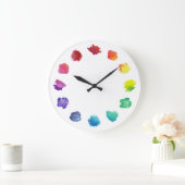 アーティスト水彩画パレット壁時計 ラージ壁時計 (ホーム)