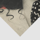 アーティスト混合メディアブラッククリームラージ顔2 薄葉紙 (詳細)