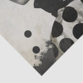 アーティスト混合メディア白黒大顔 薄葉紙 (詳細)