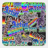 アーティスト用語を使用したグラフィティシール スクエアシール (正面)