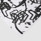 アーティスト白黒ラージサークルChevronテクスチャ 薄葉紙 (詳細)