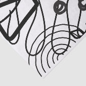 アーティスト白黒ラージサークルDoodleテクスチャ 薄葉紙 (詳細)